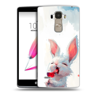 Силиконовый чехол на LG G4 Stylus с принтом кролик зайчик