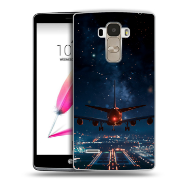 Силиконовый чехол на LG G4 Stylus с принтом самолет
