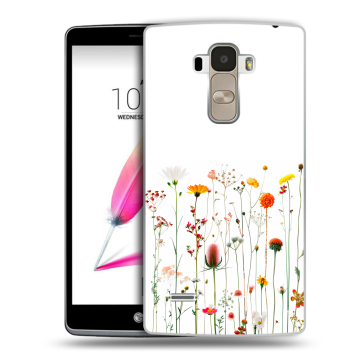 Силиконовый чехол на LG G4 Stylus с принтом цветы