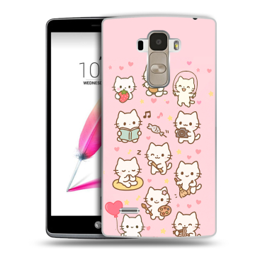 Силиконовый чехол на LG G4 Stylus с принтом Hello Kitty Хелоу Кити
