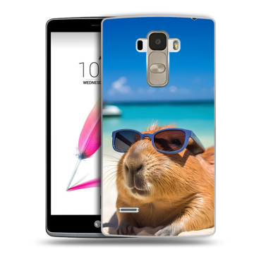 Силиконовый чехол на LG G4 Stylus с принтом Капибара