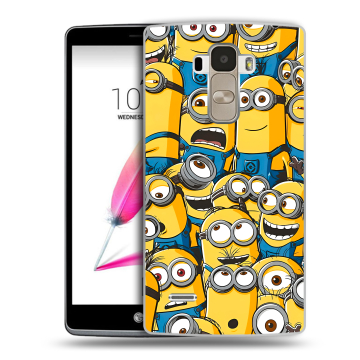 Силиконовый чехол на LG G4 Stylus с принтом Миньоны