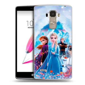 Силиконовый чехол на LG G4 Stylus с принтом Холодное сердце Frozen