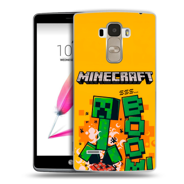 Силиконовый чехол на LG G4 Stylus с принтом Майнкрафт Minecraft
