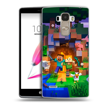 Силиконовый чехол на LG G4 Stylus с принтом Майнкрафт Minecraft Силиконовый чехол на LG G4 Stylus с принтом Майнкрафт Minecraft
