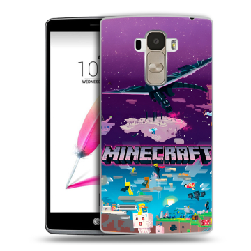 Силиконовый чехол на LG G4 Stylus с принтом Майнкрафт Minecraft
