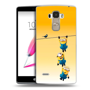 Силиконовый чехол на LG G4 Stylus с принтом Миньоны