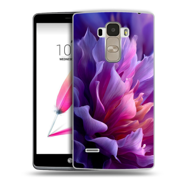 Силиконовый чехол на LG G4 Stylus с принтом женский цветы