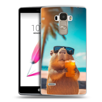 Силиконовый чехол на LG G4 Stylus с принтом Капибара