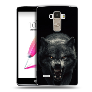 Силиконовый чехол на LG G4 Stylus с принтом Волк