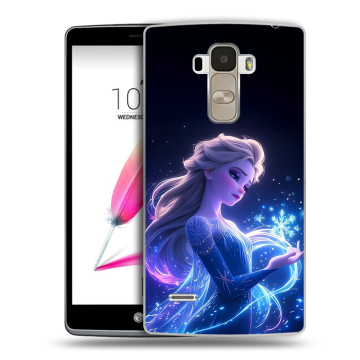 Силиконовый чехол на LG G4 Stylus с принтом Холодное сердце Frozen