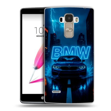 Силиконовый чехол на LG G4 Stylus с принтом BMW БМВ