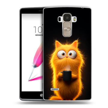 Силиконовый чехол на LG G4 Stylus с принтом Смешной кот