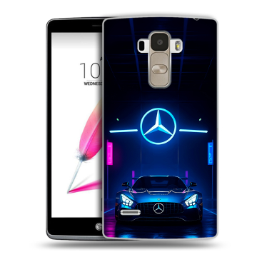 Силиконовый чехол на LG G4 Stylus с принтом Mercedes Мерседес