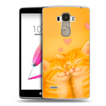 Силиконовый чехол на LG G4 Stylus с принтом Милые котята
