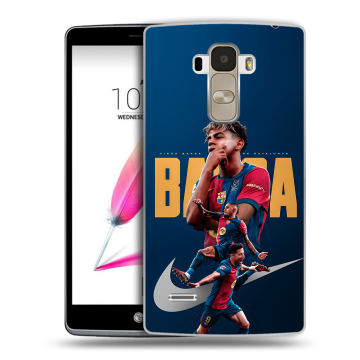Силиконовый чехол на LG G4 Stylus с принтом Барселона Barca Yamal 