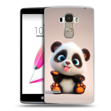 Силиконовый чехол на LG G4 Stylus с принтом милая панда