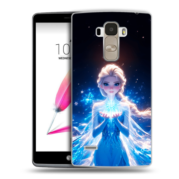 Силиконовый чехол на LG G4 Stylus с принтом Холодное сердце Frozen