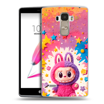 Силиконовый чехол на LG G4 Stylus с принтом Labubu Лабубу