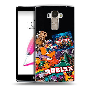 Силиконовый чехол на LG G4 Stylus с принтом Roblox Роблокс