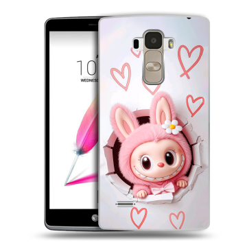 Силиконовый чехол на LG G4 Stylus с принтом Labubu Лабубу