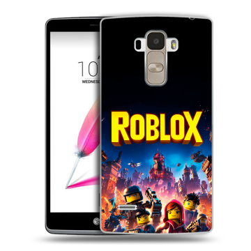 Силиконовый чехол на LG G4 Stylus с принтом Roblox Роблокс