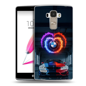 Силиконовый чехол на LG G4 Stylus с принтом BMW БМВ