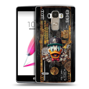 Силиконовый чехол на LG G4 Stylus с принтом Дональд Дак Доллар