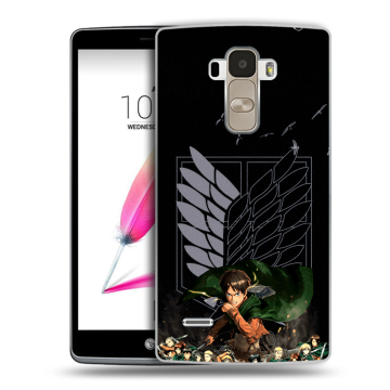 Силиконовый чехол на LG G4 Stylus с принтом Атака титанов