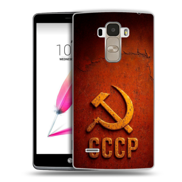 Силиконовый чехол на LG G4 Stylus с принтом Флаг Герб СССР