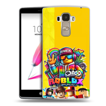 Силиконовый чехол на LG G4 Stylus с принтом Roblox Роблокс