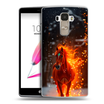 Силиконовый чехол на LG G4 Stylus с принтом Новый год
