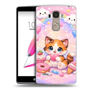 Силиконовый чехол на LG G4 Stylus с принтом для девочек
