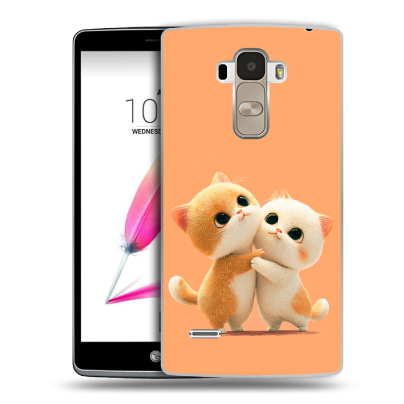 Силиконовый чехол на LG G4 Stylus с принтом Милые котики Силиконовый чехол на LG G4 Stylus с принтом Милые котики