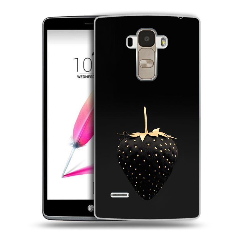Пластиковый чехол на LG G4 Stylus с принтом Черная клубника Пластиковый чехол на LG G4 Stylus с принтом Черная клубника