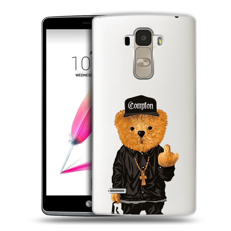 Пластиковый чехол на LG G4 Stylus с принтом Мишка Пластиковый чехол на LG G4 Stylus с принтом Мишка