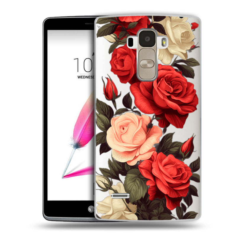 Пластиковый чехол на LG G4 Stylus с принтом Розы Пластиковый чехол на LG G4 Stylus с принтом Розы