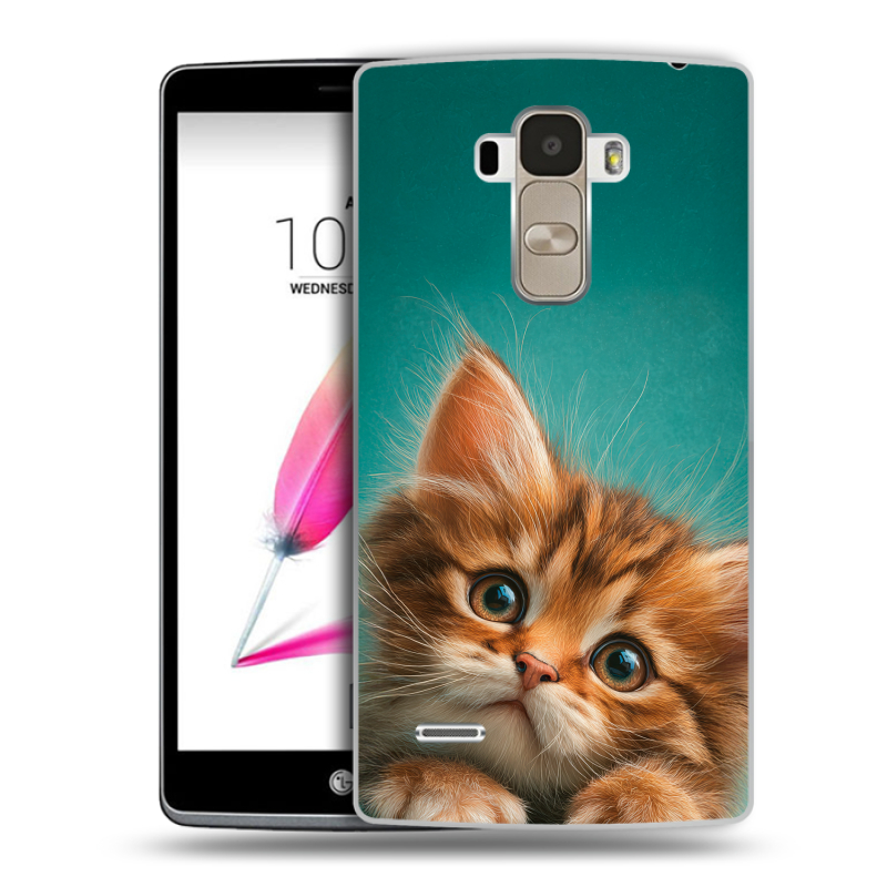Пластиковый чехол на LG G4 Stylus с принтом котенок Пластиковый чехол на LG G4 Stylus с принтом котенок