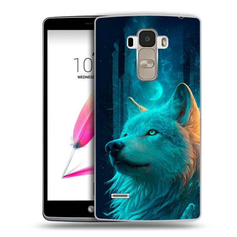 Силиконовый чехол на LG G4 Stylus с принтом бабочки саккура Силиконовый чехол на LG G4 Stylus с принтом бабочки саккура