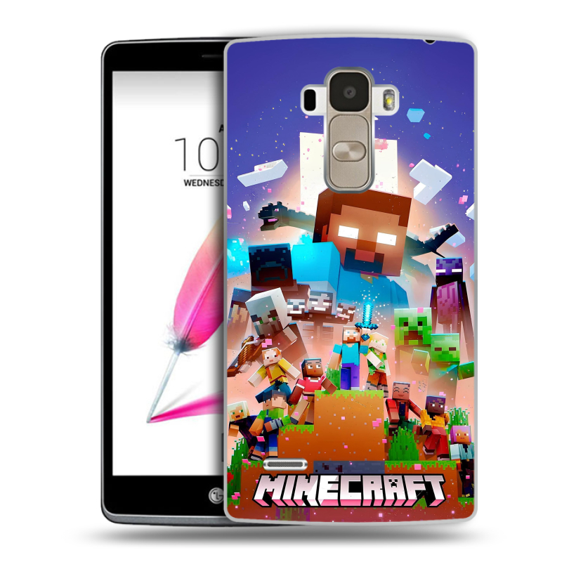 Пластиковый чехол на LG G4 Stylus с принтом Майнкрафт Minecraft Пластиковый чехол на LG G4 Stylus с принтом Майнкрафт Minecraft