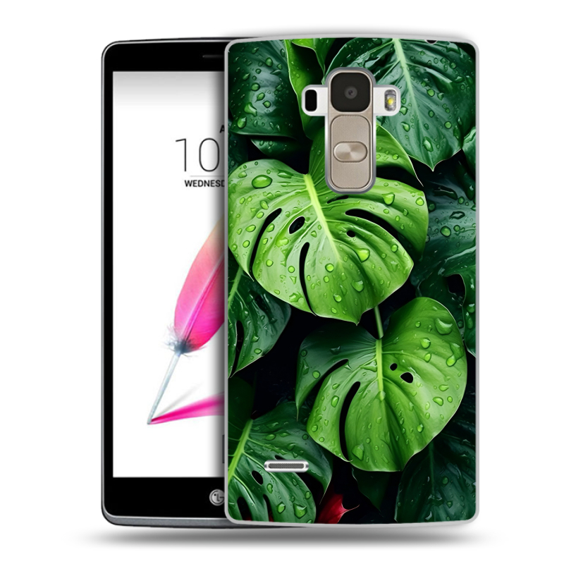 Силиконовый чехол на LG G4 Stylus с принтом Листья Силиконовый чехол на LG G4 Stylus с принтом Листья