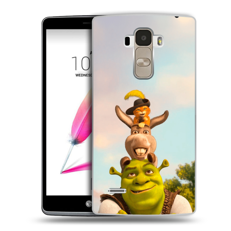 Силиконовый чехол на LG G4 Stylus с принтом Шрек Shrek Силиконовый чехол на LG G4 Stylus с принтом Шрек Shrek