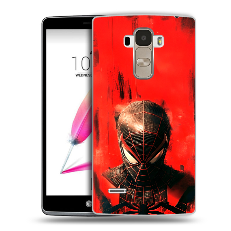 Пластиковый чехол на LG G4 Stylus с принтом человек паук spiderman Пластиковый чехол на LG G4 Stylus с принтом человек паук spiderman