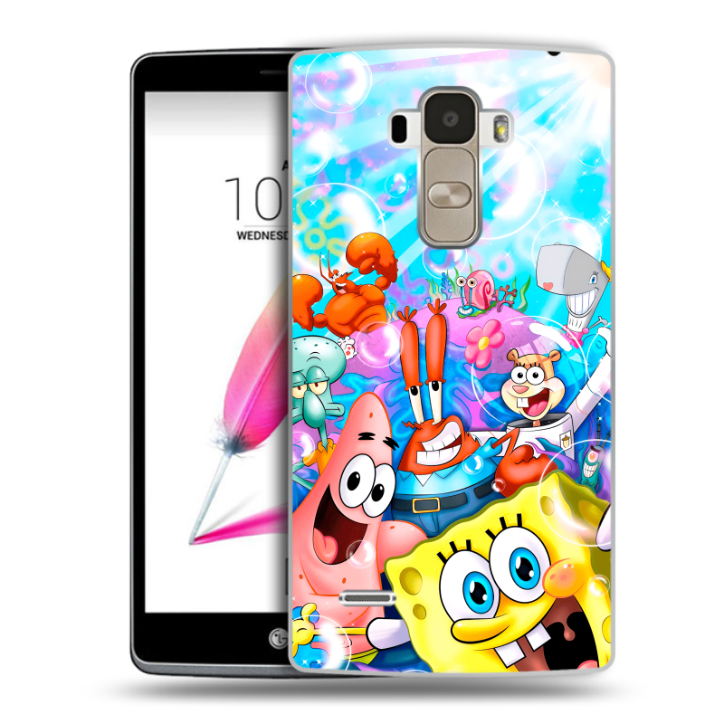 Пластиковый чехол на LG G4 Stylus с принтом спанчбоб спанч боб Пластиковый чехол на LG G4 Stylus с принтом спанчбоб спанч боб