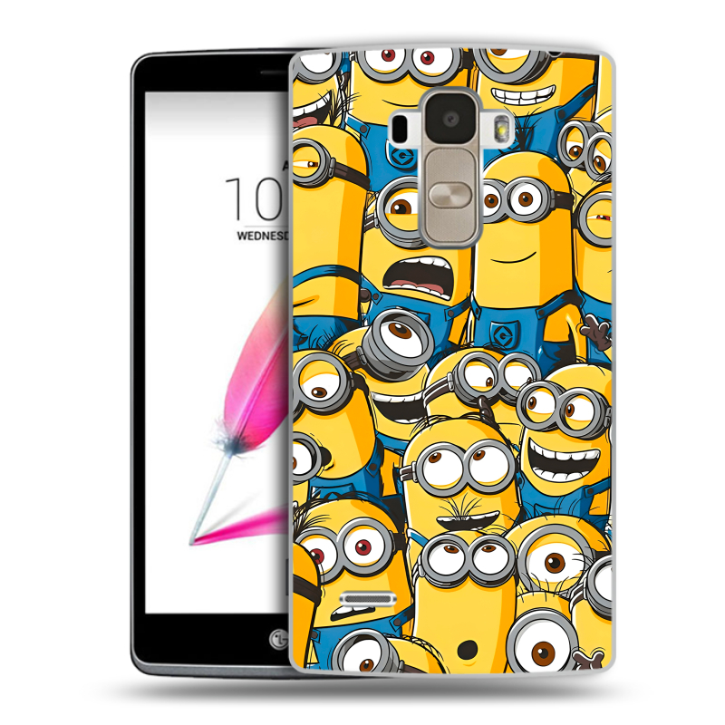 Силиконовый чехол на LG G4 Stylus с принтом Миньоны Силиконовый чехол на LG G4 Stylus с принтом Миньоны