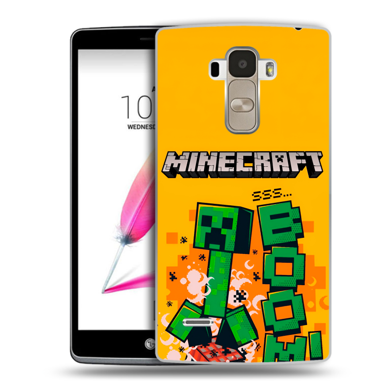 Силиконовый чехол на LG G4 Stylus с принтом Майнкрафт Minecraft Силиконовый чехол на LG G4 Stylus с принтом Майнкрафт Minecraft
