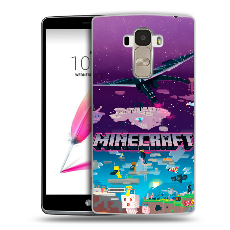 Силиконовый чехол на LG G4 Stylus с принтом Майнкрафт Minecraft Силиконовый чехол на LG G4 Stylus с принтом Майнкрафт Minecraft