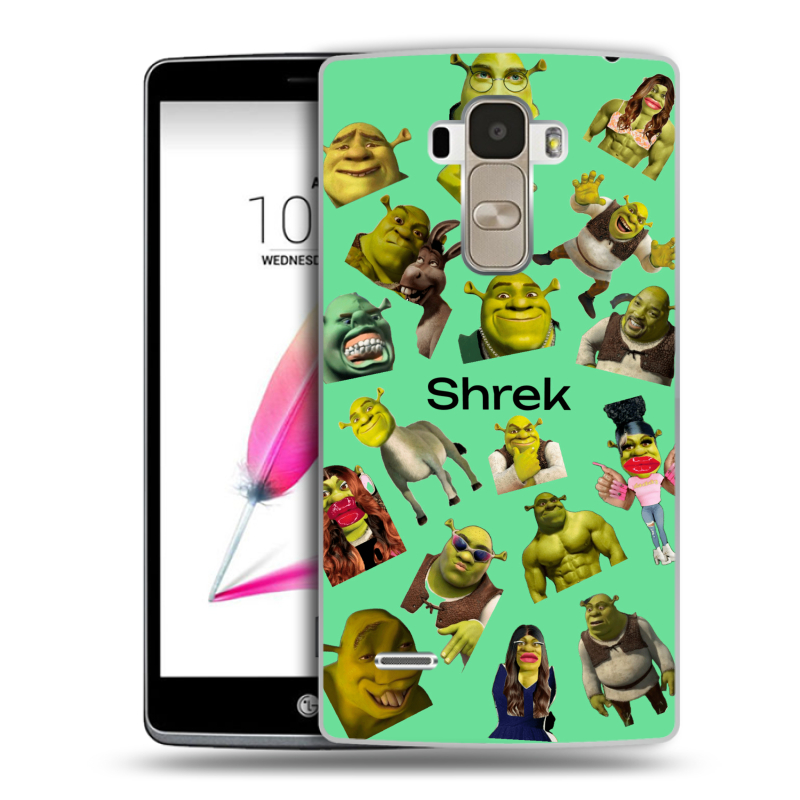 Пластиковый чехол на LG G4 Stylus с принтом Шрек Shrek Пластиковый чехол на LG G4 Stylus с принтом Шрек Shrek