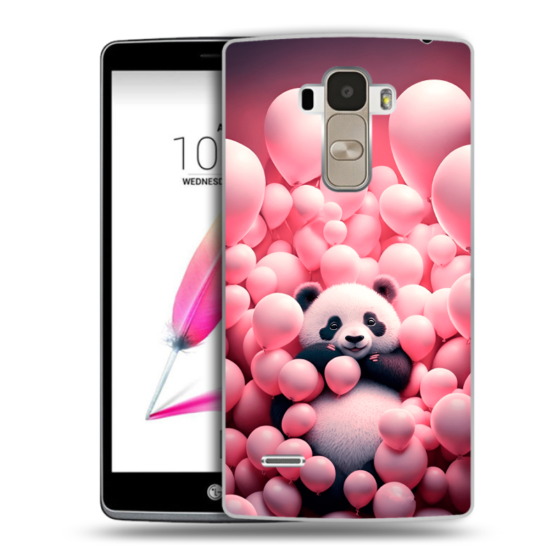 Пластиковый чехол на LG G4 Stylus с принтом Панда Пластиковый чехол на LG G4 Stylus с принтом Панда