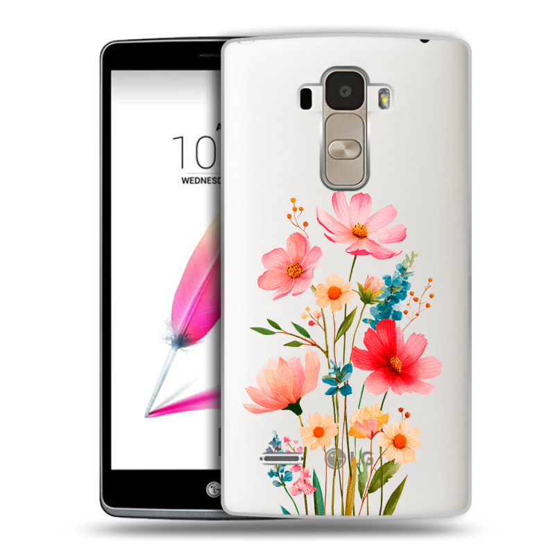 Силиконовый чехол на LG G4 Stylus с принтом Цветы Силиконовый чехол на LG G4 Stylus с принтом Цветы